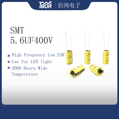 ISO9001 RoHS Kapasitor Frekuensi Tinggi 5.6UF400V Untuk Lampu LED