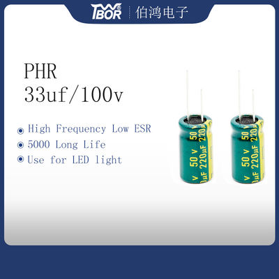 PHR 220UF 50V Frekuensi Tinggi Kapasitor Elektrolit ISO RoSH