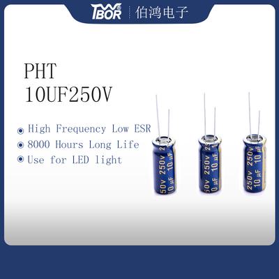Kapasitor Elektrolit Aluminium ESR Rendah 10uf250v 8x16mm