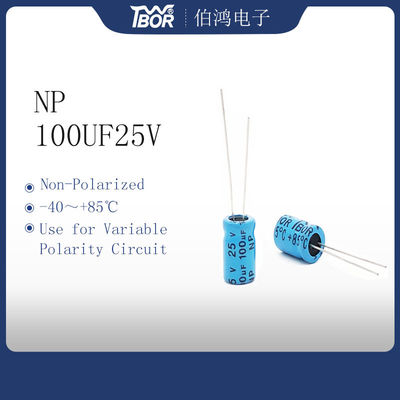 Kapasitor Amp Mobil NP 100UF25V Bi Terpolarisasi Aluminium Electrolytic Capacitor
