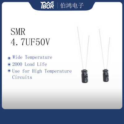 4.7UF50V Miniatur Kapasitor Elektrolit 2000 Jam Umur Panjang Kapasitor