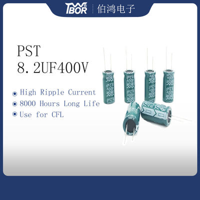 8.2UF 400V Kapasitor Elektrolit Arus Riak Tinggi 13X20mm