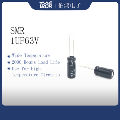 5x11mm 1UF 63V Radial Electrolytic Capacitor Sirkuit Suhu Tinggi