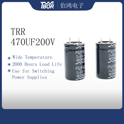 Kapasitor Elektrolitik ESR 470UF 200V RENDAH 22X40MM Bukti Ledakan