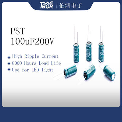 Kapasitor Lampu LED Hijau PST 100uf 200v 8000 Jam Umur Panjang