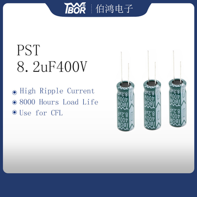 8.2uF 400V LED Light Capacitor 8000 Jam Kapasitor Umur Sangat Panjang