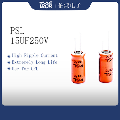 Snap In High Ripple Current Electrolytic Capacitor 15uf 250v