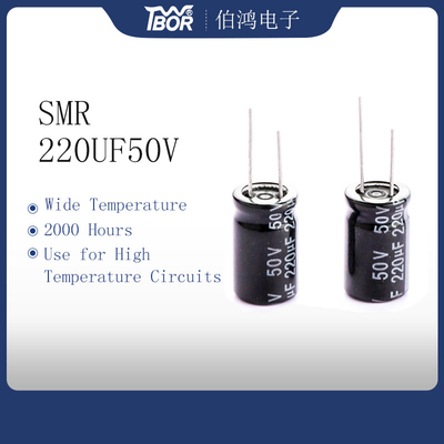 TW BOR 10x17mm 220uf 50v Kapasitor Elektrolit Untuk Pasokan Medis