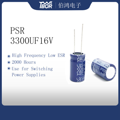 PSR 3300UF16V Miniatur Kapasitor Beralih Kapasitor Catu Daya