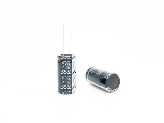 Aluminium 220uF200V Miniatur Kapasitor 18X35mm ISO 14001