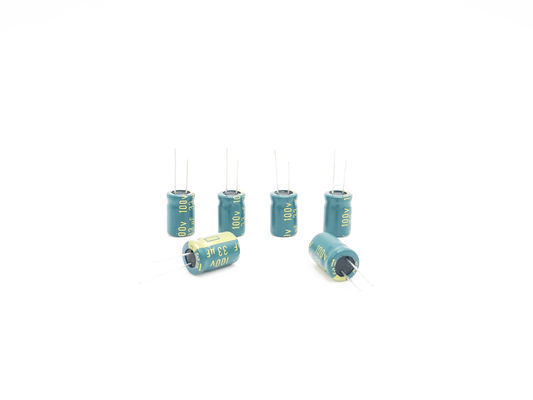 Frekuensi Tinggi 100uF 80V Aluminium Electrolytic Capacitor 10X20mm 5000 Jam