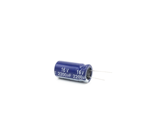 Frekuensi Tinggi Rendah ESR Aluminium Electrolytic Capacitor 2200UF16V 13X25mm