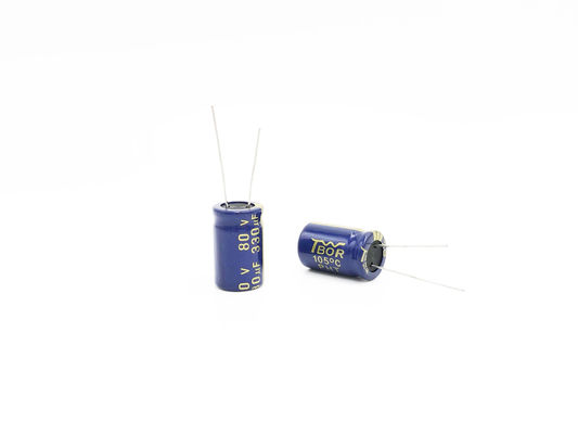 Aluminium 13x20MM 330UF80V LED Light Capacitor ISO9001 RoHS