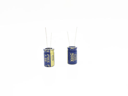 Aluminium 13x20MM 330UF80V LED Light Capacitor ISO9001 RoHS