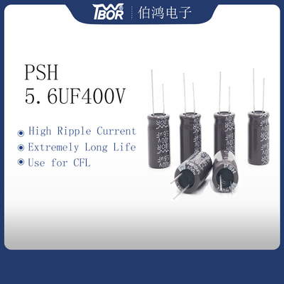 5.6UF400V Kapasitor Arus Riak Tinggi 8000 Jam Kapasitor CFL Umur Panjang