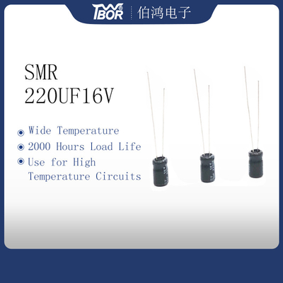 Kapasitor Miniatur Timbal Radial 220UF16V 6.3X11mm
