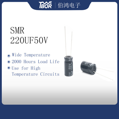 220UF50V 10X17mm Miniatur Kapasitor Tipe Radial