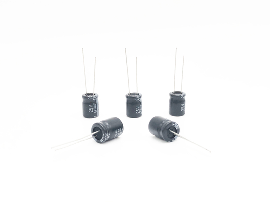 10X13mm Miniatur Kapasitor Elektrolit 470uf 25v 2000 Jam Beban Hidup