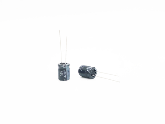 10X13mm Miniatur Kapasitor Elektrolit 470uf 25v 2000 Jam Beban Hidup