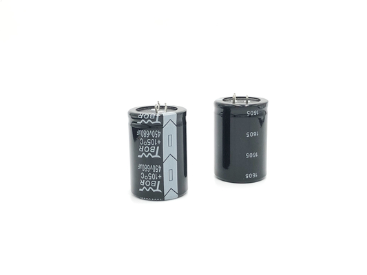 Kapasitor Elektrolit Aluminium ISO9001 680UF450V UPS Kapasitor 35X50MM