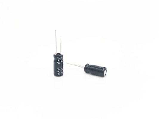 5x11mm 1UF 63V Radial Electrolytic Capacitor Sirkuit Suhu Tinggi