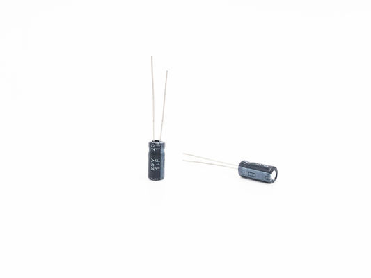 1UF 25V Radial Electrolytic Capacitor ISO14001 20% Toleransi