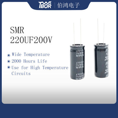 220uF200V Kapasitor Elektrolit Suhu Tinggi ISO9001