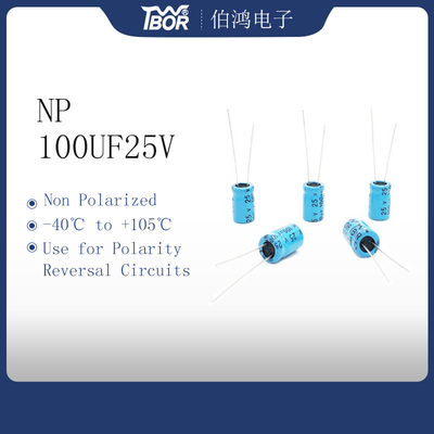 TW BOR Bipolar Electrolytic Capacitor 470UF25V Sirkuit Pembalikan Polaritas