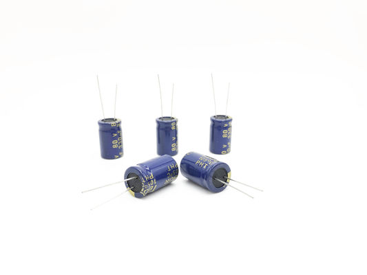 150uF 80V Aluminium Electrolytic Capacitor 10X20mm Rentang Kapasitansi Besar