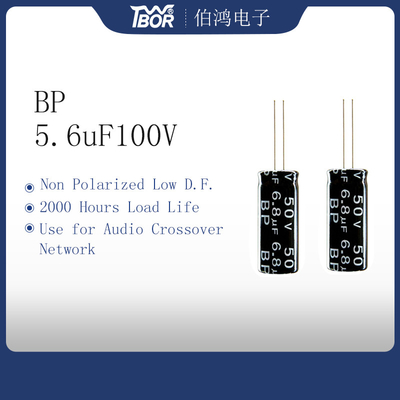 10x16mm 5.6uF100V Audio Amplifier Capacitor Non Polarized Low D.F.