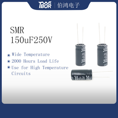 150UF250V 18x25mm Sirkuit Suhu Tinggi Kapasitor Daya Fotovoltaik