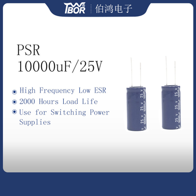 105°C Radial Electrolytic Capacittor Aluminium Frekuensi Tinggi ESR Rendah