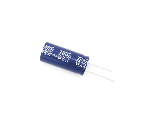 105°C Radial Electrolytic Capacittor Aluminium Frekuensi Tinggi ESR Rendah